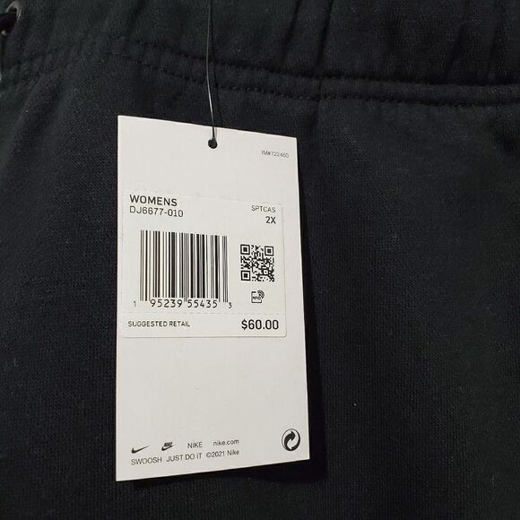 Nike Sportswear Collection Essentials Women's Sz 2X Fleece Pants Black NWT - Picture 7 of 13